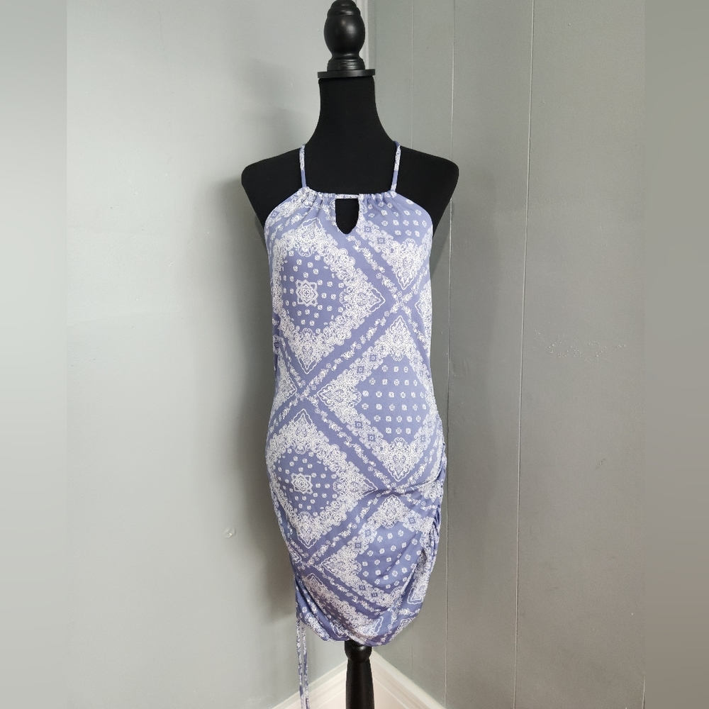 Rue 21 Blue Paiskey Cinched Bodycon Dress NWT Juniors Large‎